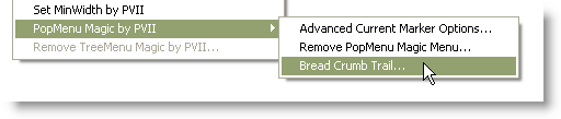 Select BreadCrumb Trail from Commands Menu