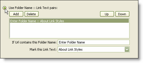 SeleCting the Folder:Text Option