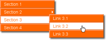 The Curret Marker sets the current link to bold and white