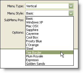 Choosing a menu style